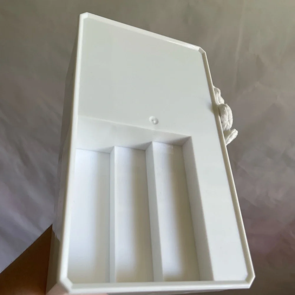 White Acrylic Cosmetic Organizer